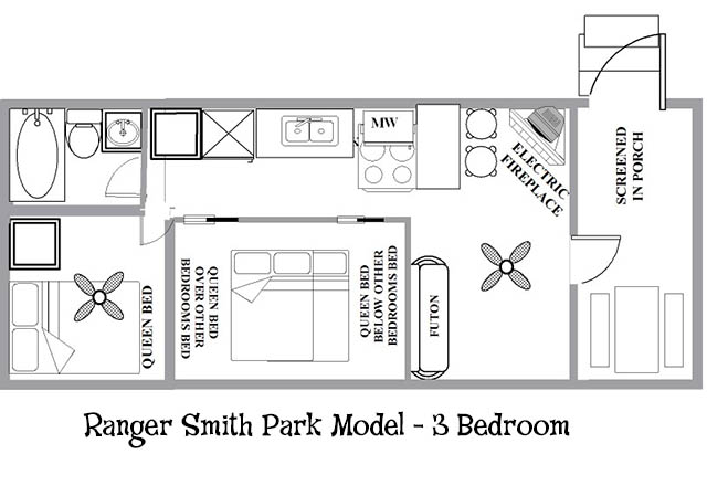 Ranger Smith™ Park Model 3 Bedroom Pet Friendly Yogi Bear's Jellystone Park™ in Millrun