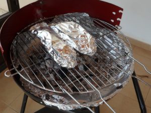 foil packs on the grill