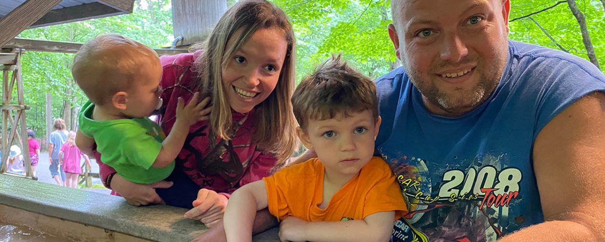 Family enjoying spring break camping at Jellystone Park Mill Run