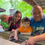 Family enjoying spring break camping at Jellystone Park Mill Run